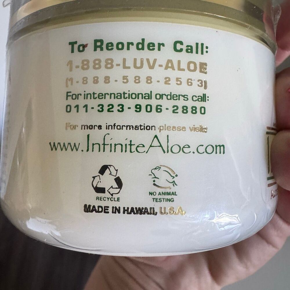 NEW Infinite Aloe Skin Care Face Body Cream 8oz All Skin Types Organic Sealed - Picture 8 of 8